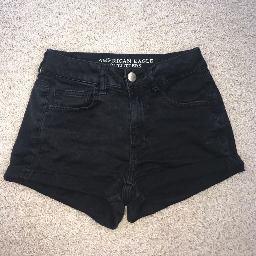 Black super stretch shorts